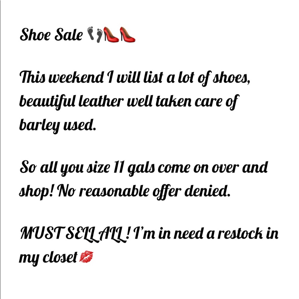 Shoe sale